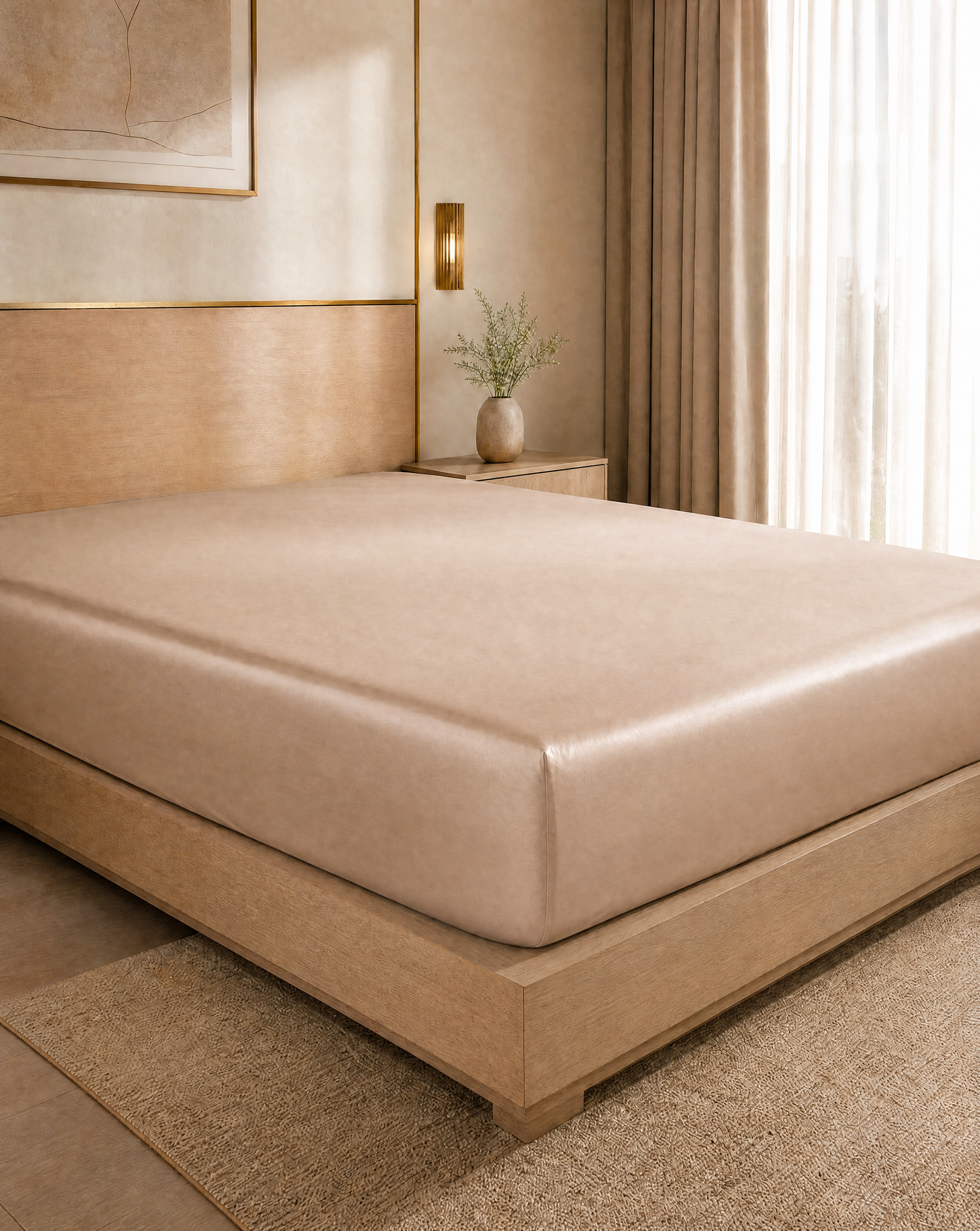 Kummiga lina Champagne Blush